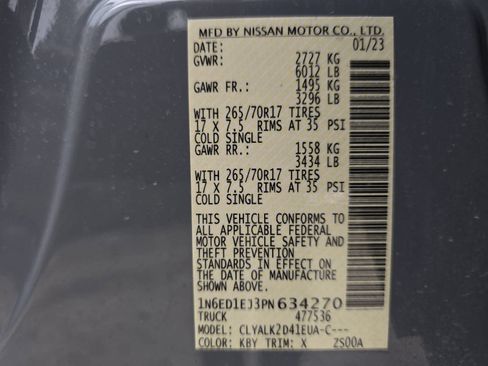Used 2023 Nissan Frontier Pro-X w/ Pro Convenience Package RWD image 30