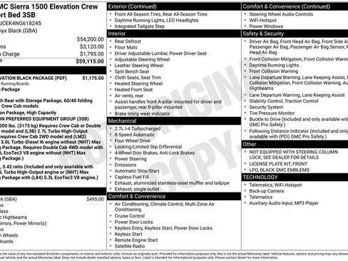 Used 2022 GMC Sierra 1500 Elevation w/ LPO, Elevation Black Package image 9