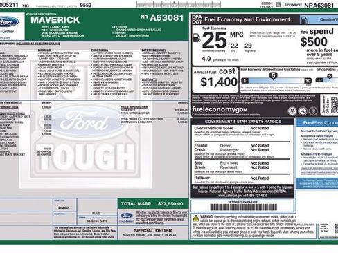 Certified 2022 Ford Maverick Lariat w/ Lariat Luxury Package AWD/4WD image 41