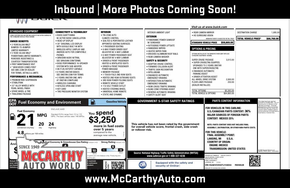 Used 2026 Buick Enclave Avenir w/ Super Cruise Package AWD/4WD image 13