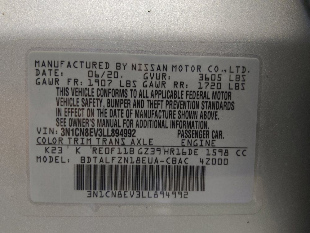 Used 2020 Nissan Versa SV FWD image 33