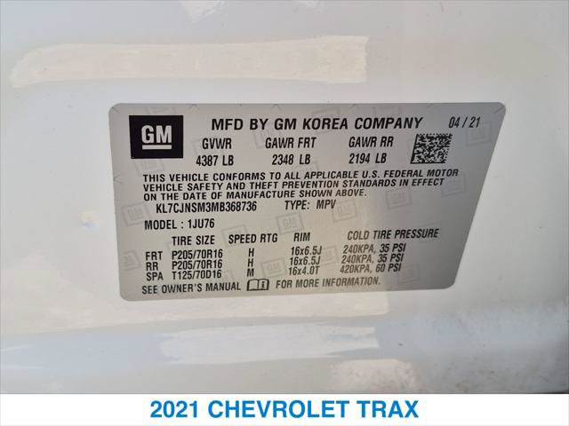 Used 2021 Chevrolet Trax LS w/ Tint and Cruise Package AWD/4WD image 26