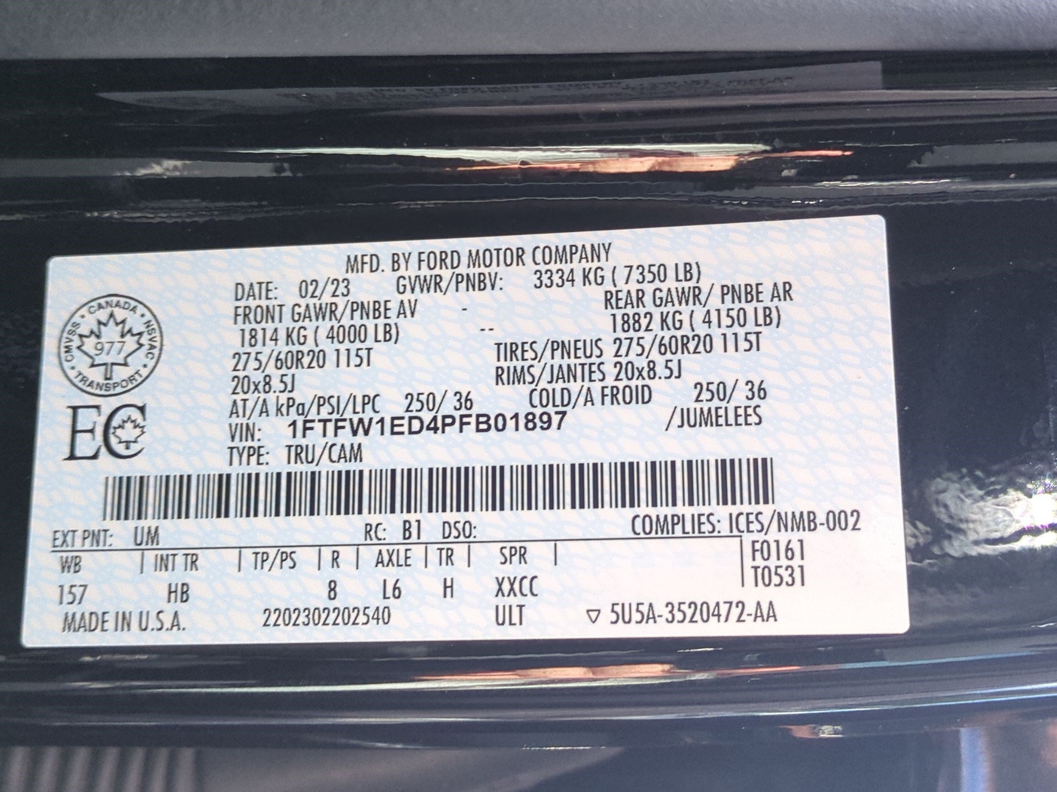 Used 2023 Ford F150 Lariat w/ Equipment Group 502A High AWD/4WD image 38