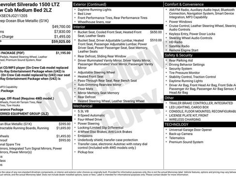 Used 2018 Chevrolet Silverado 1500 LTZ Z71 w/ LTZ Plus Package image 6