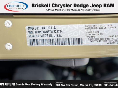 New 2026 Jeep Wrangler Sport image 34