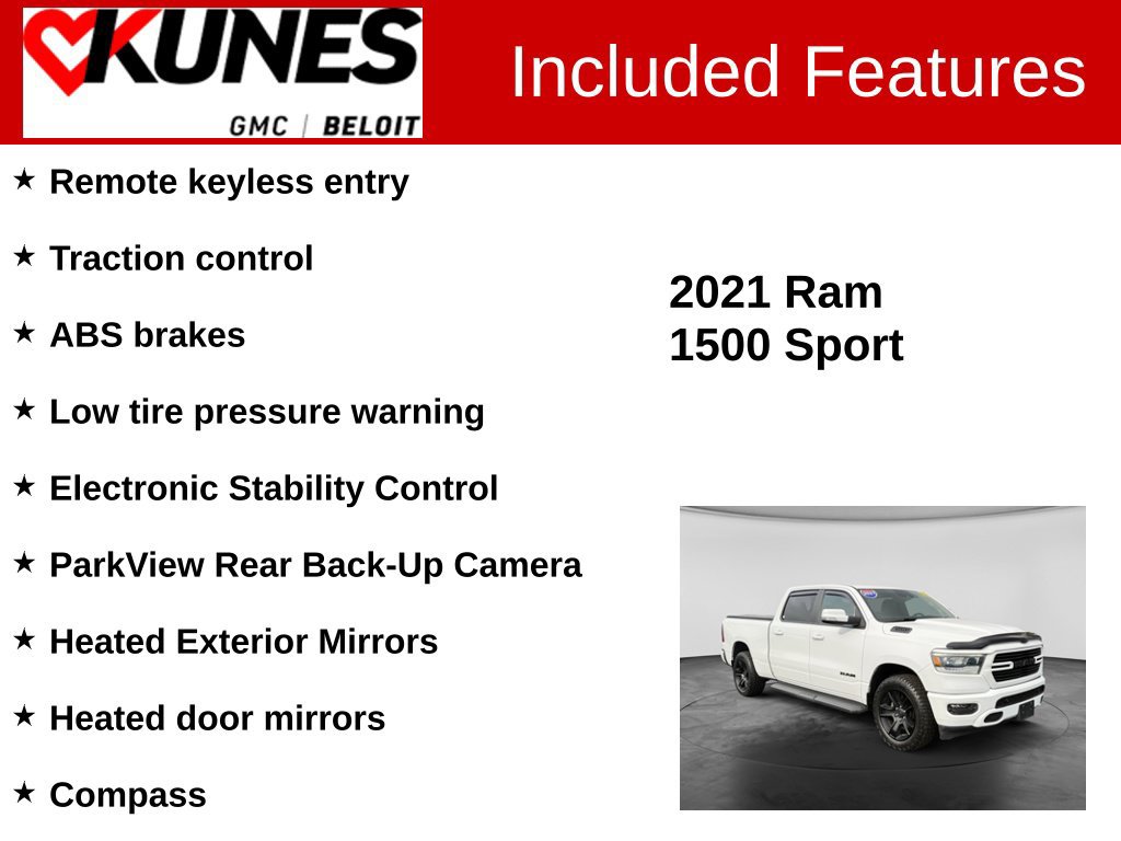 Used 2021 RAM 1500 Sport w/ Trailer Tow Group AWD/4WD image 2