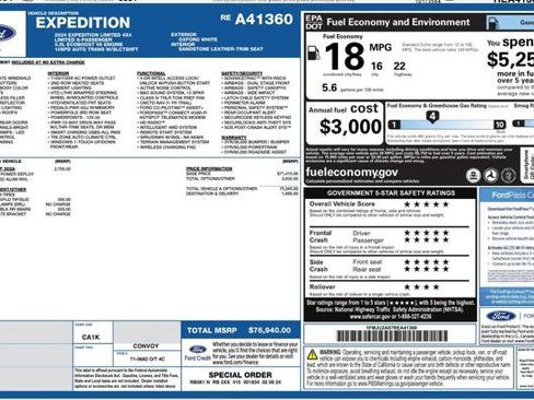 Used 2024 Ford Expedition Limited AWD/4WD image 4