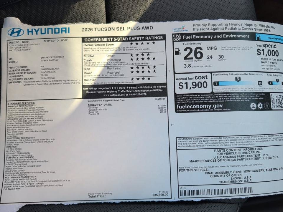 New 2026 Hyundai Tucson SEL Plus AWD/4WD image 33