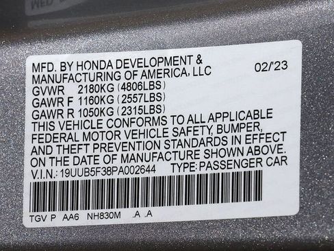 Certified 2023 Acura TLX FWD image 37