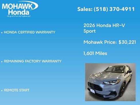 Certified 2026 Honda HR-V Sport image 16