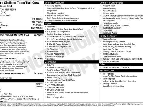 New 2025 Jeep Gladiator Sport AWD/4WD image 40