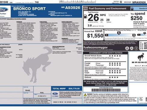 Used 2021 Ford Bronco Sport Big Bend AWD/4WD image 6