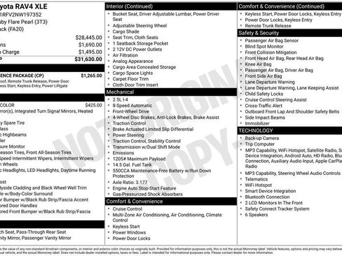 Used 2022 Toyota RAV4 XLE w/ Convenience Package FWD image 24