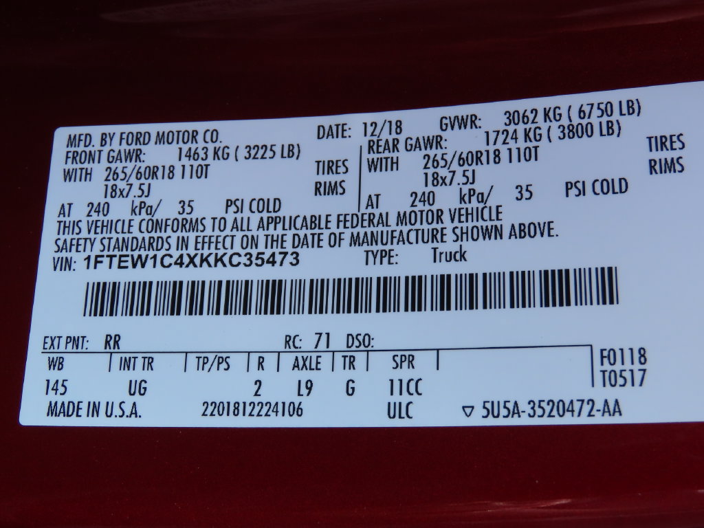 Used 2019 Ford F150 XLT w/ Equipment Group 302A Luxury RWD image 21