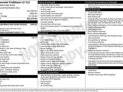 Used 2021 Chevrolet TrailBlazer LS