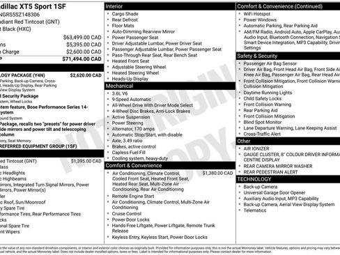 Used 2025 Cadillac XT5 Sportv w/ Technology Package AWD/4WD image 31