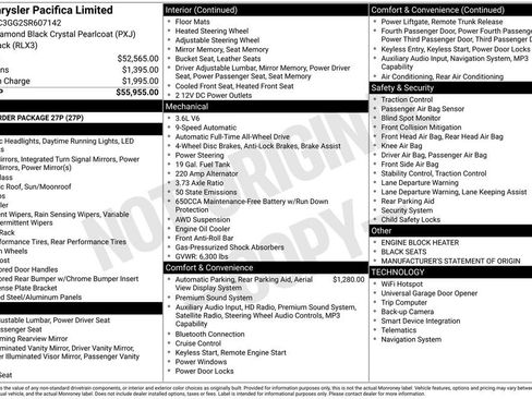 Used 2025 Chrysler Pacifica Limited AWD/4WD image 27