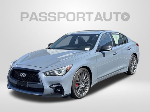 Used 2023 INFINITI Q50 Red Sport 400 w/ Carbon Fiber Package RWD image 1
