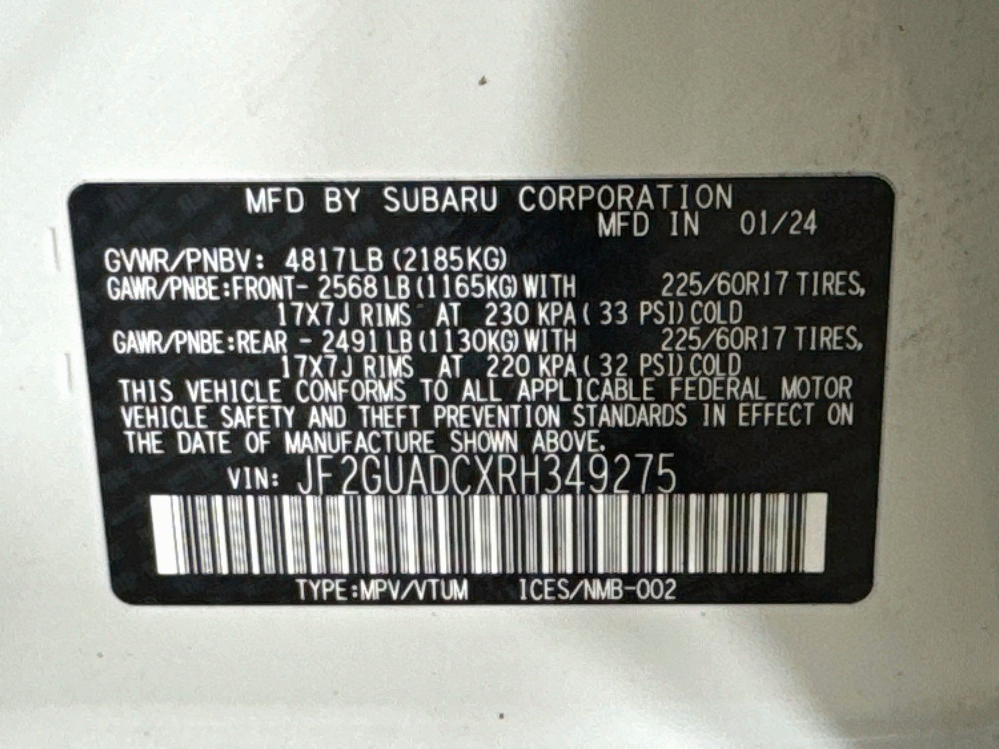 Certified 2024 Subaru Crosstrek 2.0i Premium AWD/4WD image 29