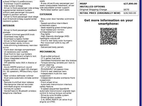 Used 2006 Acura TSX AT, POWER SUNROOF, HID LIGHTS, image 26