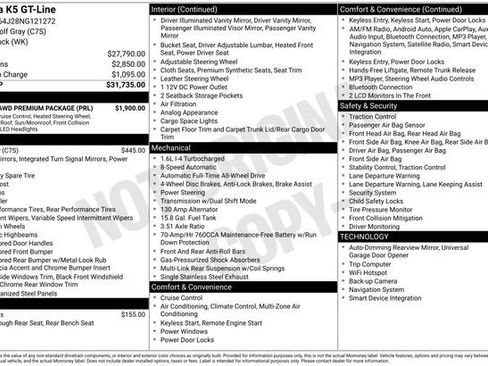 Used 2022 Kia K5 GT-Line w/ GT-Line Awd Premium Package image 37