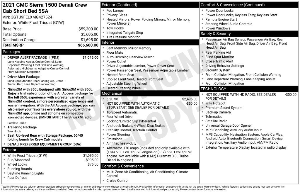 Certified 2021 GMC Sierra 1500 Denali w/ Driver Alert Package II AWD/4WD image 5