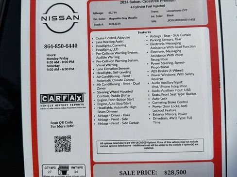 Used 2024 Subaru Crosstrek 2.0i Premium AWD/4WD image 26
