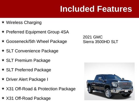 Used 2021 GMC Sierra 3500 SLT w/ SLT Premium Package AWD/4WD image 4