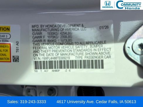 New 2026 Honda Civic Sport image 31