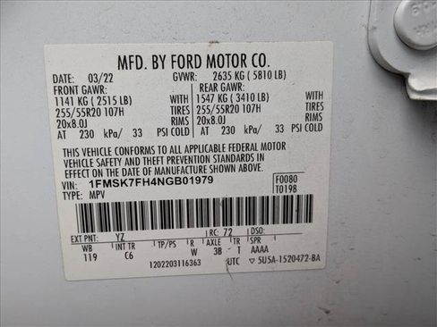Used 2022 Ford Explorer Limited w/ Equipment Group 301A RWD image 20