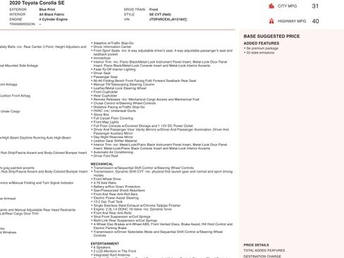 Used 2020 Toyota Corolla SE w/ SE Premium Package image 2