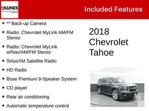 Used 2018 Chevrolet Tahoe LT AWD/4WD image 3