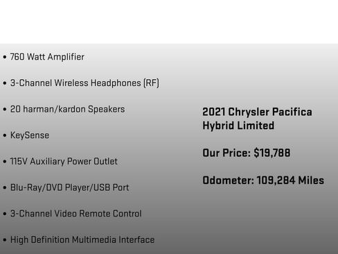 Used 2021 Chrysler Pacifica Limited w/ Uconnect Theater Family Group FWD image 30