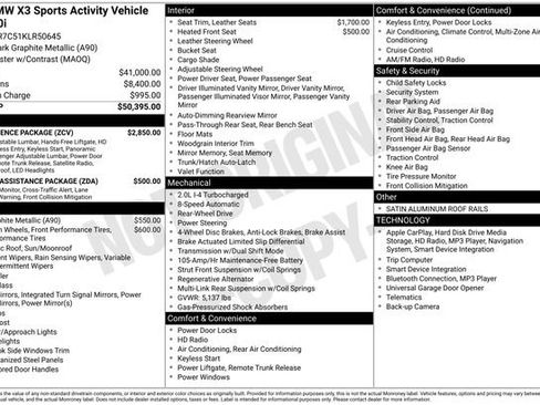 Used 2019 BMW X3 sDrive30i w/ Convenience Package image 43