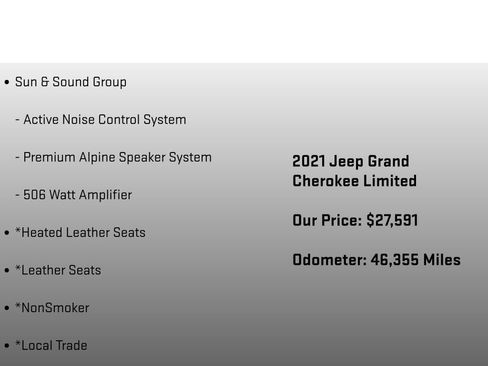 Used 2021 Jeep Grand Cherokee Limited w/ Sun & Sound Group AWD/4WD image 12
