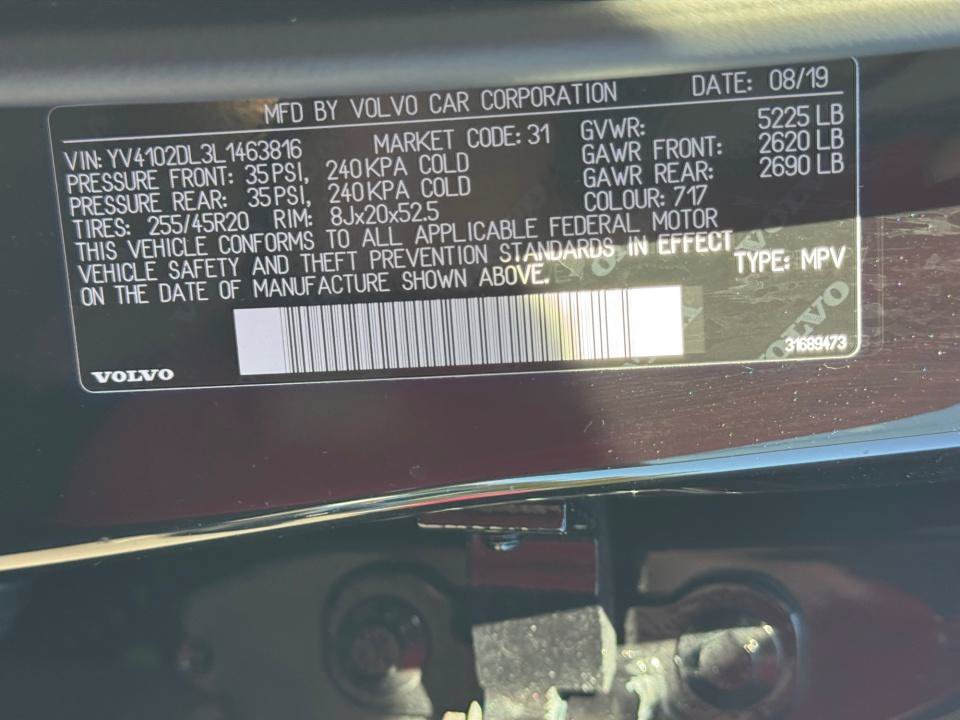 Used 2020 Volvo XC60 T5 Inscription w/ Protection Package Premier FWD image 34