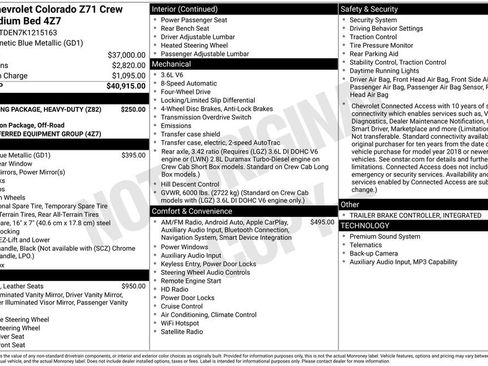 Used 2019 Chevrolet Colorado Z71 AWD/4WD image 3
