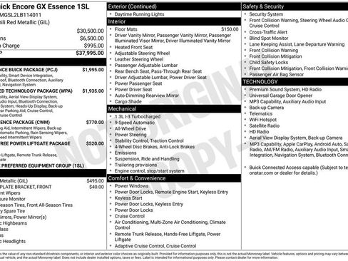 Used 2020 Buick Encore GX Essence w/ Experience Buick Package AWD/4WD image 36