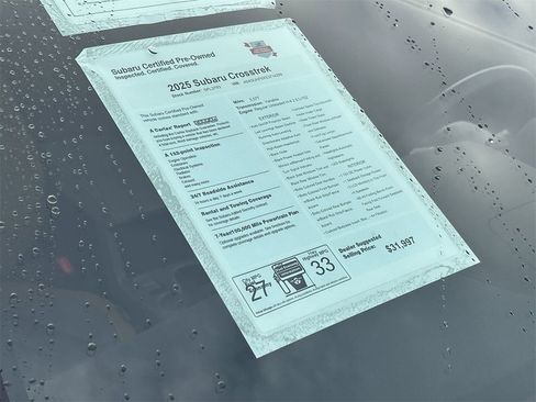 Certified 2025 Subaru Crosstrek 2.5i Sport w/ Crosstrek Mirror Package image 6