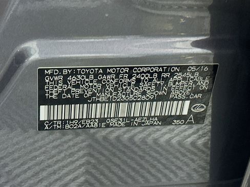 Used 2016 Lexus IS 350 w/ F Sport Package image 12