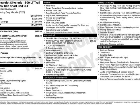 Used 2023 Chevrolet Silverado 1500 LT Trail Boss w/ Protection Package AWD/4WD image 37