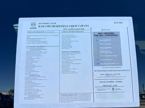 Certified 2024 RAM 3500 Tradesman w/ Chrome Appearance Group AWD/4WD image 4