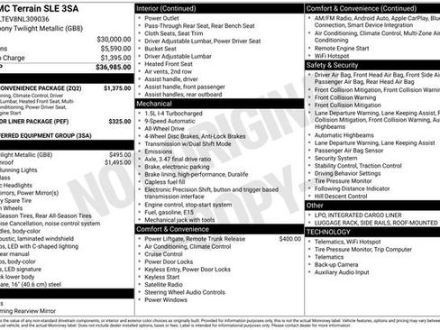 Used 2022 GMC Terrain SLE w/ Driver Convenience Package AWD/4WD image 33
