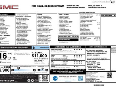 New 2026 GMC Yukon Denali Ultimate