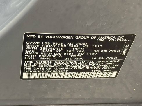 Used 2024 Volkswagen Atlas Peak Edition SEL AWD/4WD image 26