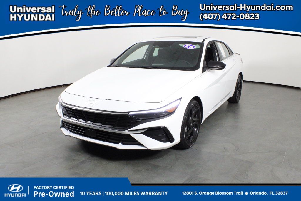 Certified 2026 Hyundai Elantra SEL Sport Premium w/ Cargo Package FWD 360° Tour