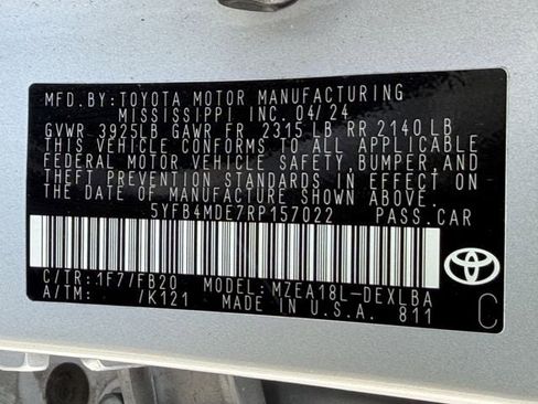 Certified 2024 Toyota Corolla LE image 30