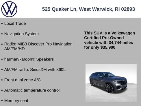 Certified 2025 Volkswagen Atlas Cross Sport SEL Premium R-Line image 7