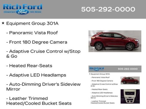 Certified 2019 Ford Edge Titanium w/ Equipment Group 301A AWD/4WD image 11