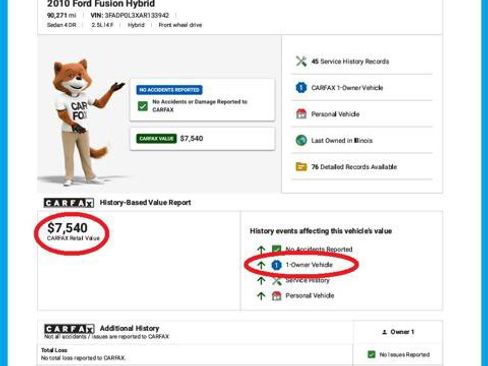 Used 2010 Ford Fusion Hybrid FWD image 2